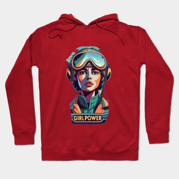 Girl Pilot Hoodie by masksutopia